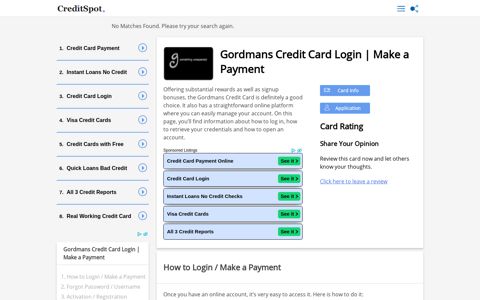 Gordmans Credit Card Login | Make a Payment - CreditSpot