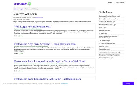 Fastaccess Web Login Web Login - sensiblevision.com - http://www ...