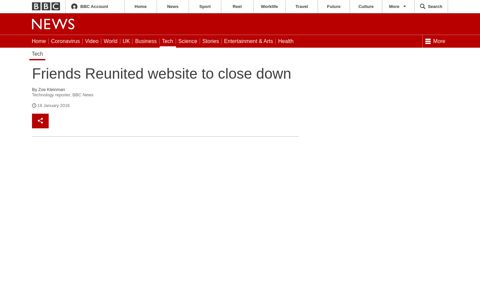Friends Reunited website to close down - BBC News