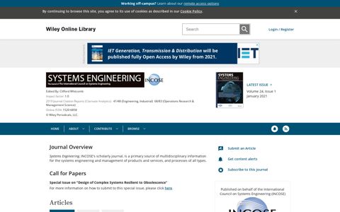 Systems Engineering - Wiley Online Library