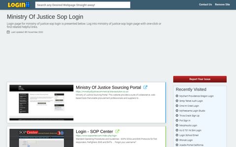 Ministry Of Justice Sop Login - Loginii.com