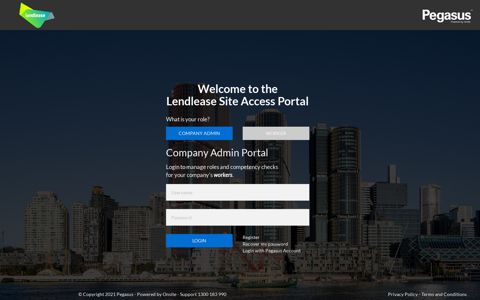 the Lendlease Site Access Portal - Powered By Onsite