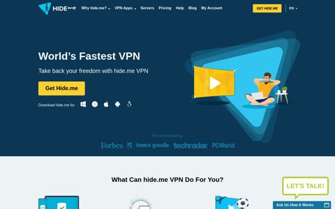 World's Fastest VPN and Privacy Protection | hide.me