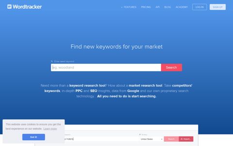 Free Keyword Research Tool from Wordtracker