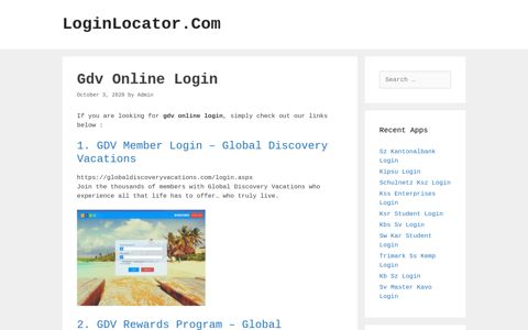 Gdv Online Login - LoginLocator.Com