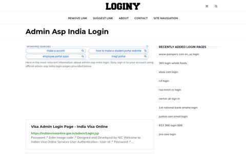 Admin Asp India Login ✔️ One Click Login - loginy.co.uk