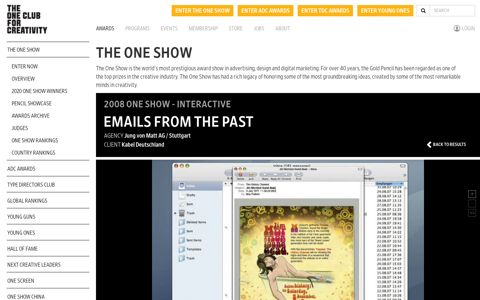 Emails from the past - The One Club / The One Show - Archive ...