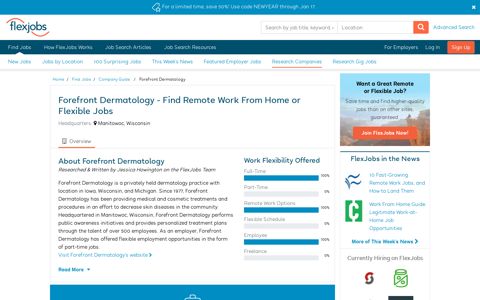 Forefront Dermatology - Remote Work From Home & Flexible ...