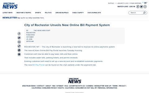 City of Rochester Unveils New Online Bill Payment System