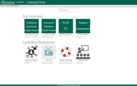 Devereux Learning Portal