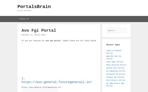 Avo Fgi Portal - PortalsBrain - Portal Database