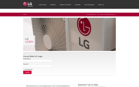 Login | LG Canada