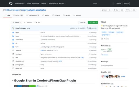 EddyVerbruggen/cordova-plugin-googleplus ... - GitHub
