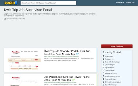 Kwik Trip Jda Supervisor Portal - Loginii.com