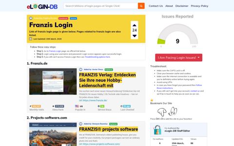 Franzis Login - A database full of login pages from all over the ...