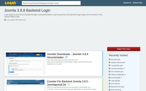 Joomla 3.8.8 Backend Login - Loginii.com