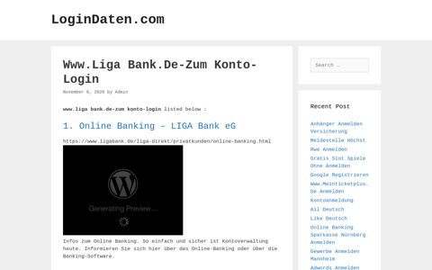 Www.Liga Bank.De-Zum Konto- - Online Banking - Liga Bank Eg