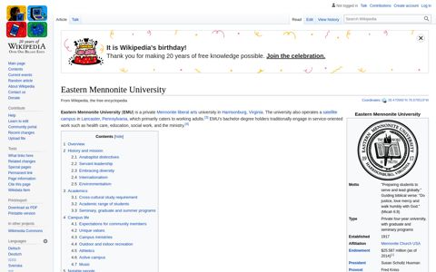 Eastern Mennonite University - Wikipedia