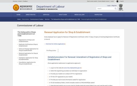 Renewal Application for Shop & Establishment | The Bombay ...
