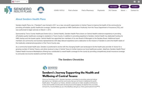 About Sendero - Sendero Health Plans