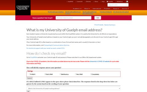 What is my University of Guelph email address? - Website ...