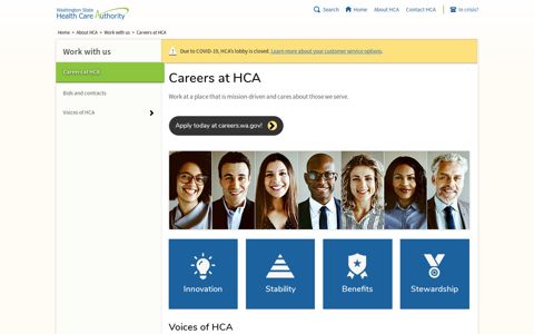 Careers at HCA | Washington State Health Care Authority