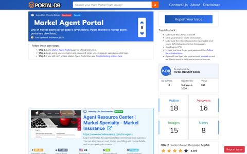 Markel Agent Portal