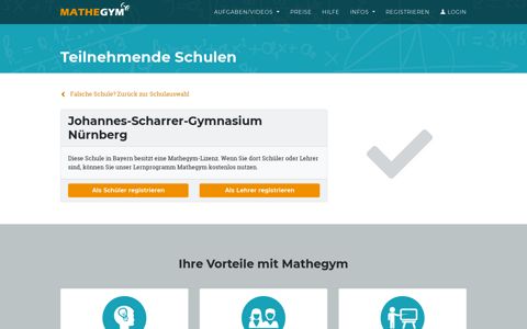 Johannes-Scharrer-Gymnasium Nürnberg, Bayern | Mathegym