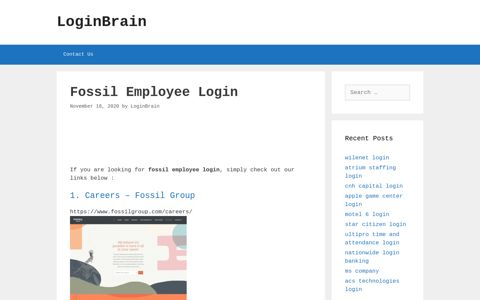 Fossil Employee Careers - Fossil Group - LoginBrain