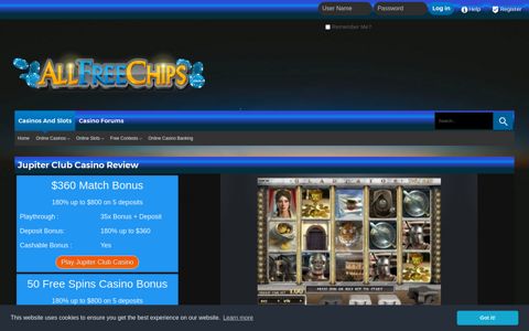 Jupiter Club Casino Free $50 casino bonus Codes - Allfreechips