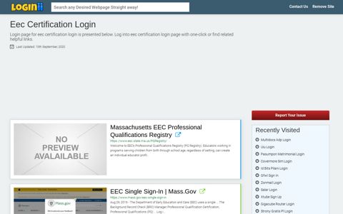 Eec Certification Login - Loginii.com