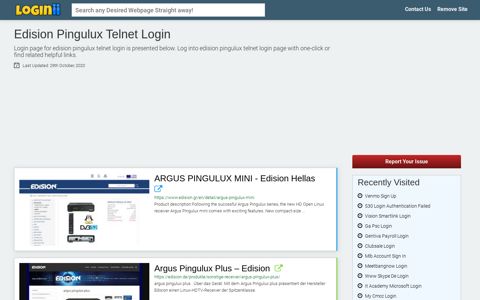 Edision Pingulux Telnet Login - Loginii.com