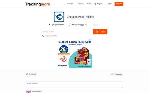 Emirates Post Tracking - TrackingMore.com