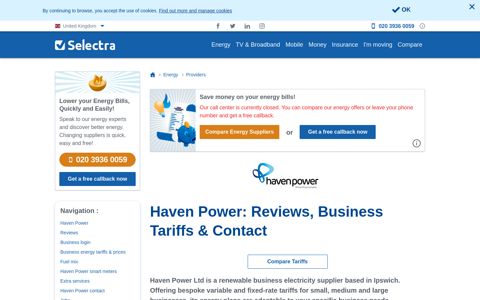 Haven Power: Reviews, Business Tariffs & Contact - Selectra