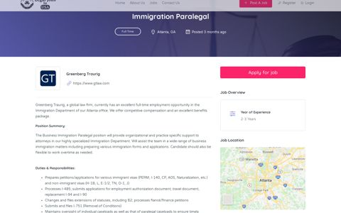 Immigration Paralegal - Legal Jobs in USA | ljius.com