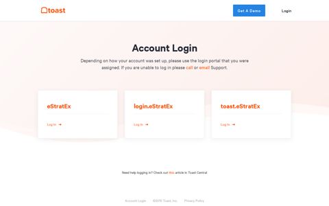 Account Login - StratEx