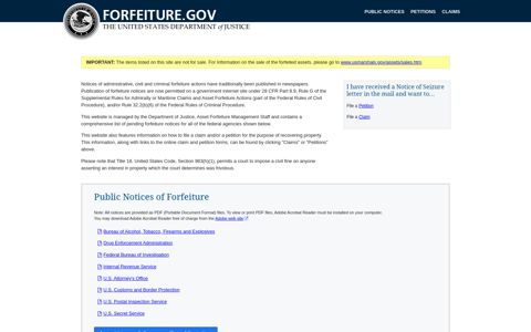 Forfeiture.gov: Home