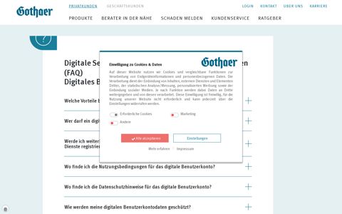 Meine Gothaer - Häufige Fragen (FAQ) | Gothaer