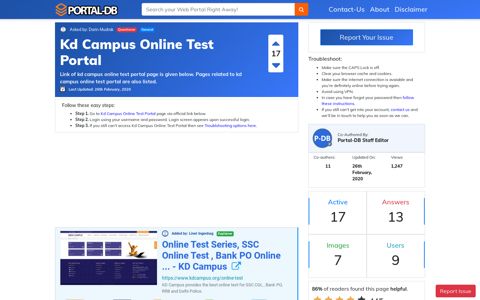 Kd Campus Online Test Portal