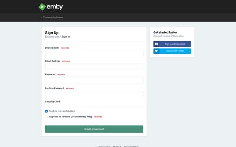 Registration - Emby Community