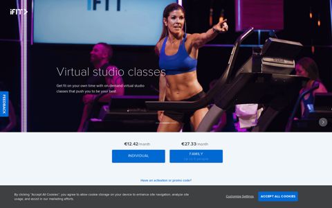 Sign up for an iFit membership