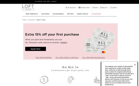 ALL Rewards Credit Card | LOFT Outlet