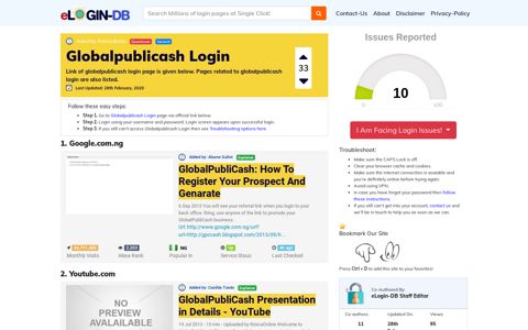 Globalpublicash Login - A database full of login pages from all ...