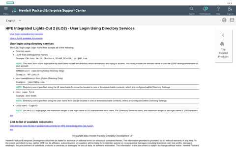 HPE Integrated Lights-Out 2 (iLO2) - User Login Using ...