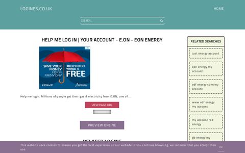 Help me log in | Your Account - E.ON - Eon Energy - General ...