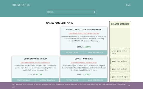 govia com au login - General Information about Login - Logines.co.uk
