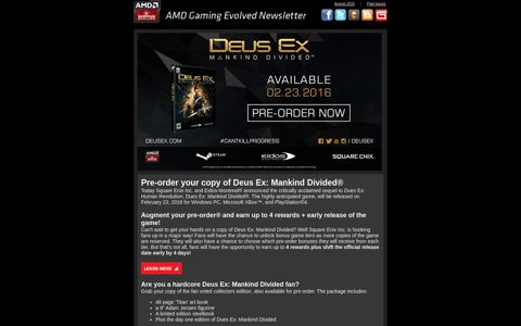 AMD Gaming Evolved - subscriptions