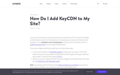 How Do I Add KeyCDN to My Site? - Kinsta