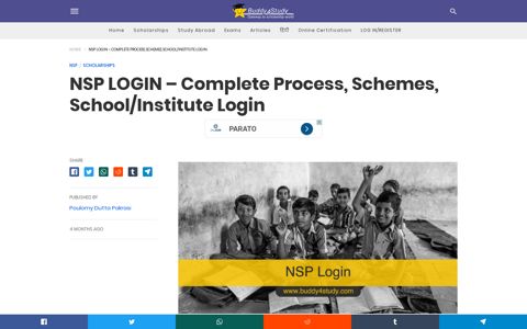 NSP LOGIN 2020-21 - Complete Process, Schemes, School ...