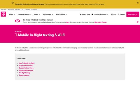 T-Mobile In-flight texting & Wi-Fi | T-Mobile Support